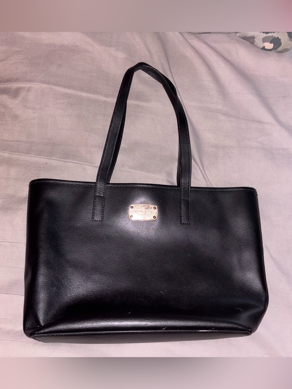 Michael Kors Black Leather Tote Shoulder Bag